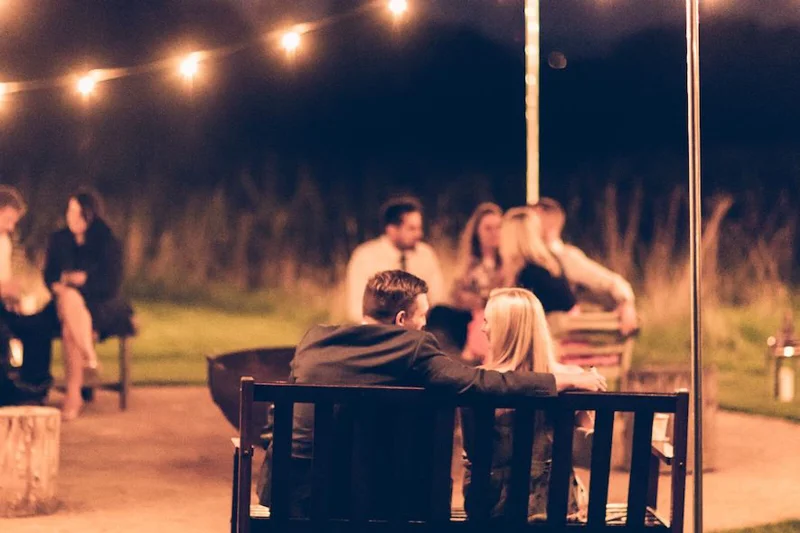 Nickpumphrey Firepit Festoon Lights Night