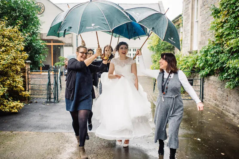 Rain Wedding Day Umbrellas