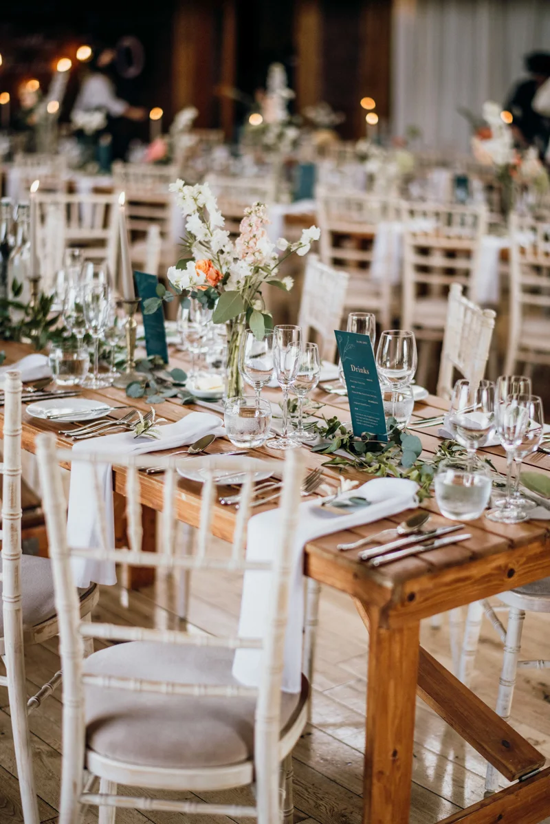 pretty and rusitc wild wedding reception