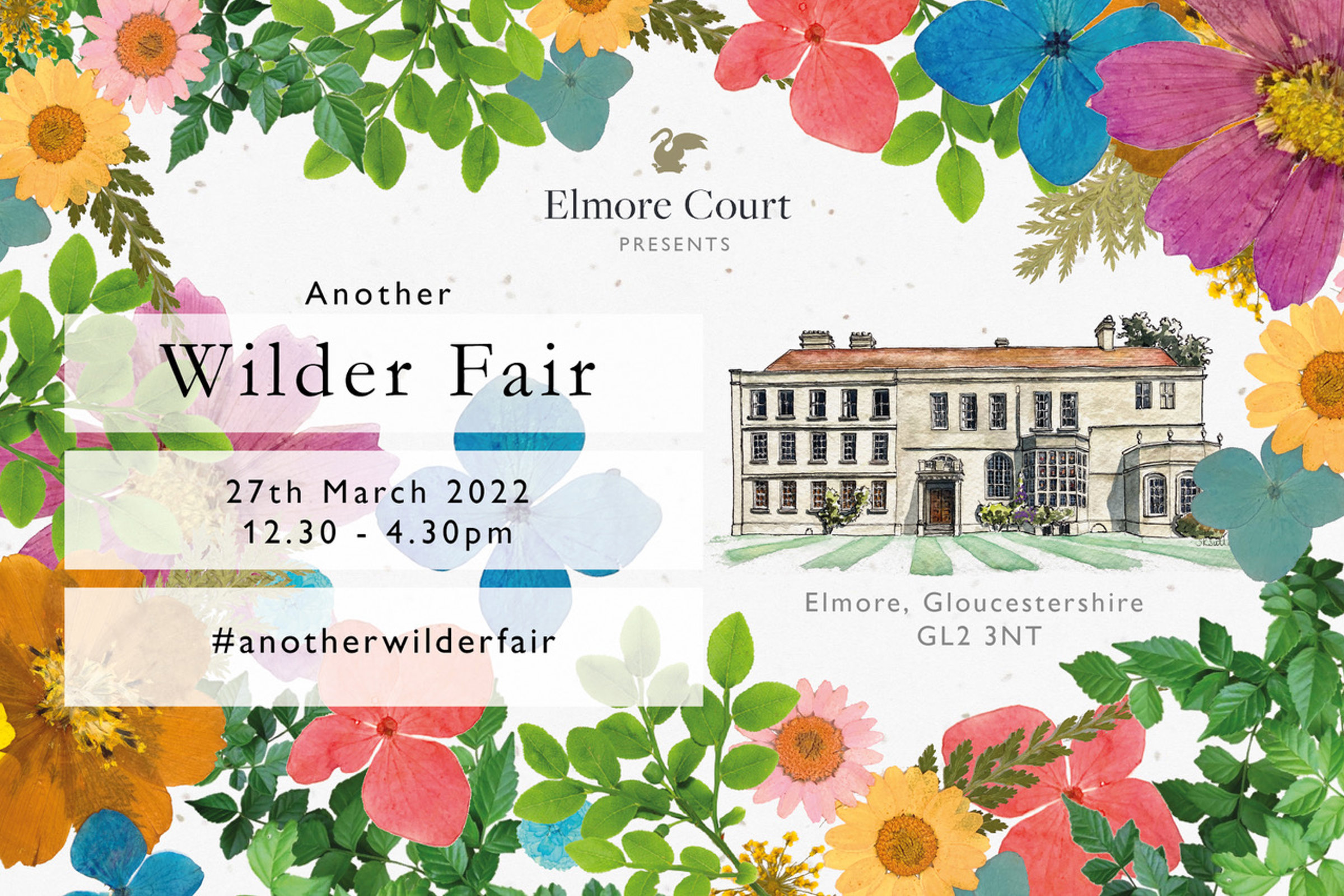 Wild wedding venue in the Cotswolds hosts Another Wilder Fair with private tours of the house, grounds and rewilding land with wild swimming pond