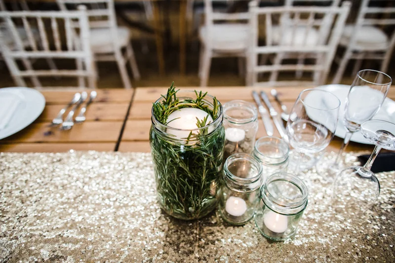 Wedding Decor Candles Sequins
