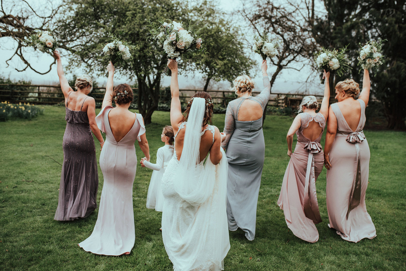 Festival Wedding Bridal Party