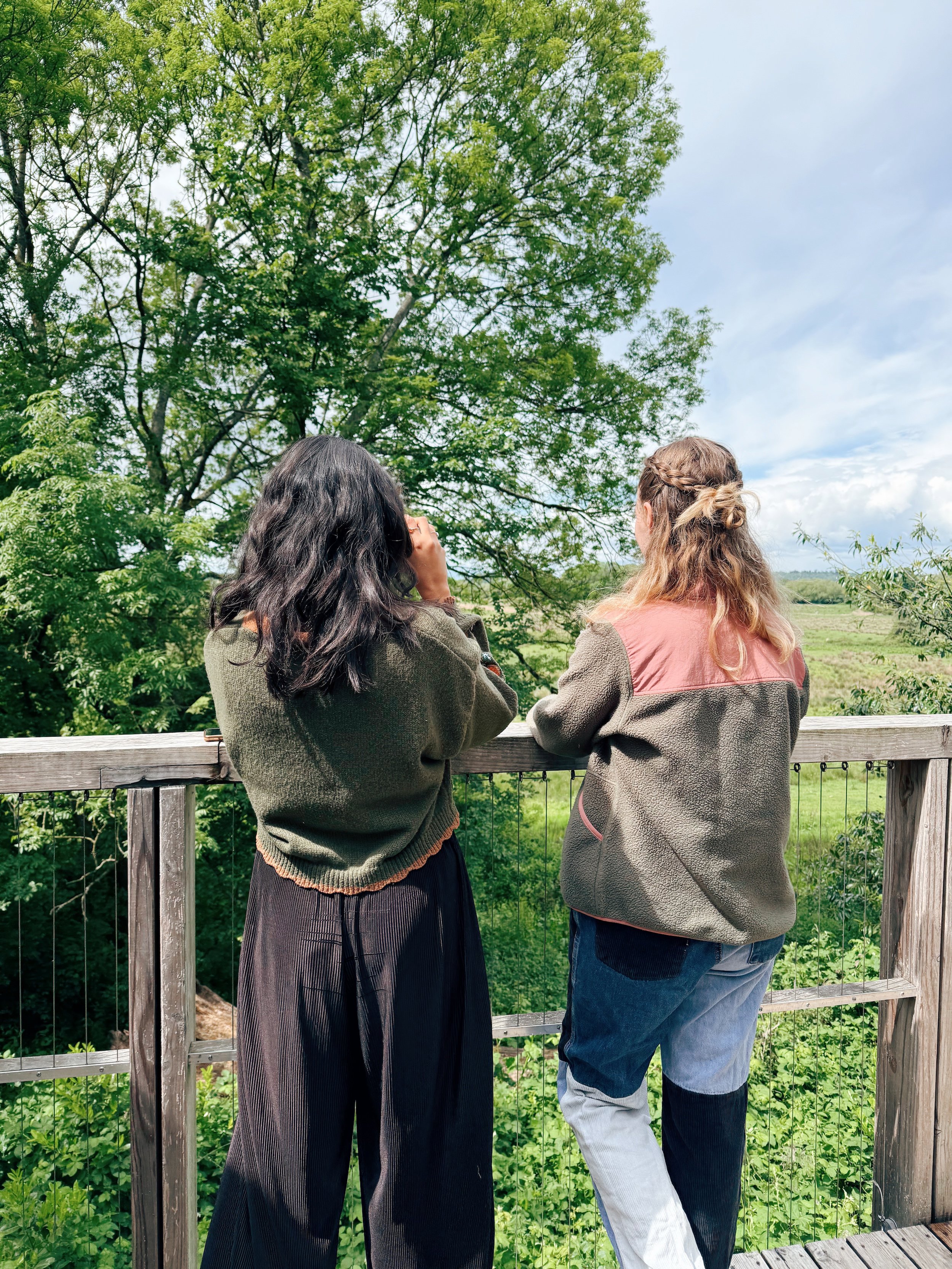 Earth minutes enjoying the view of the wetlands