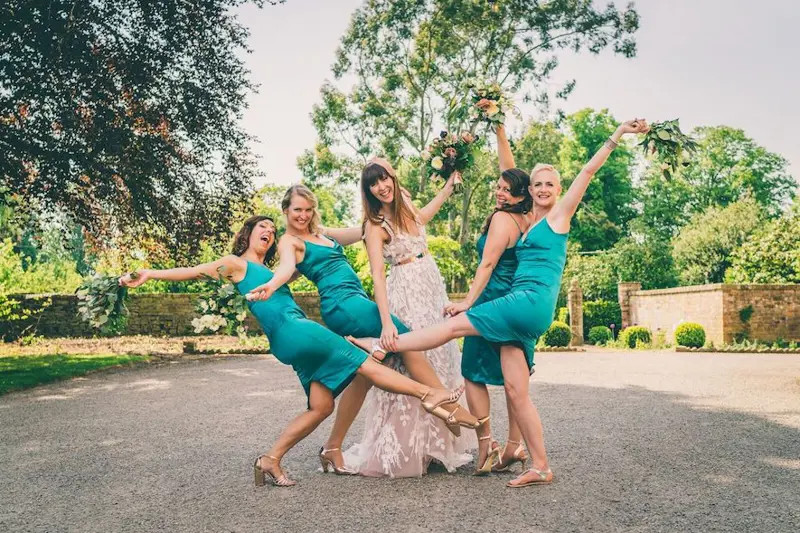 Bridesmaids Bridesquad Greens Summer Wedding