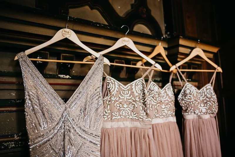 Bridesmaid Dresses Sequins Pink