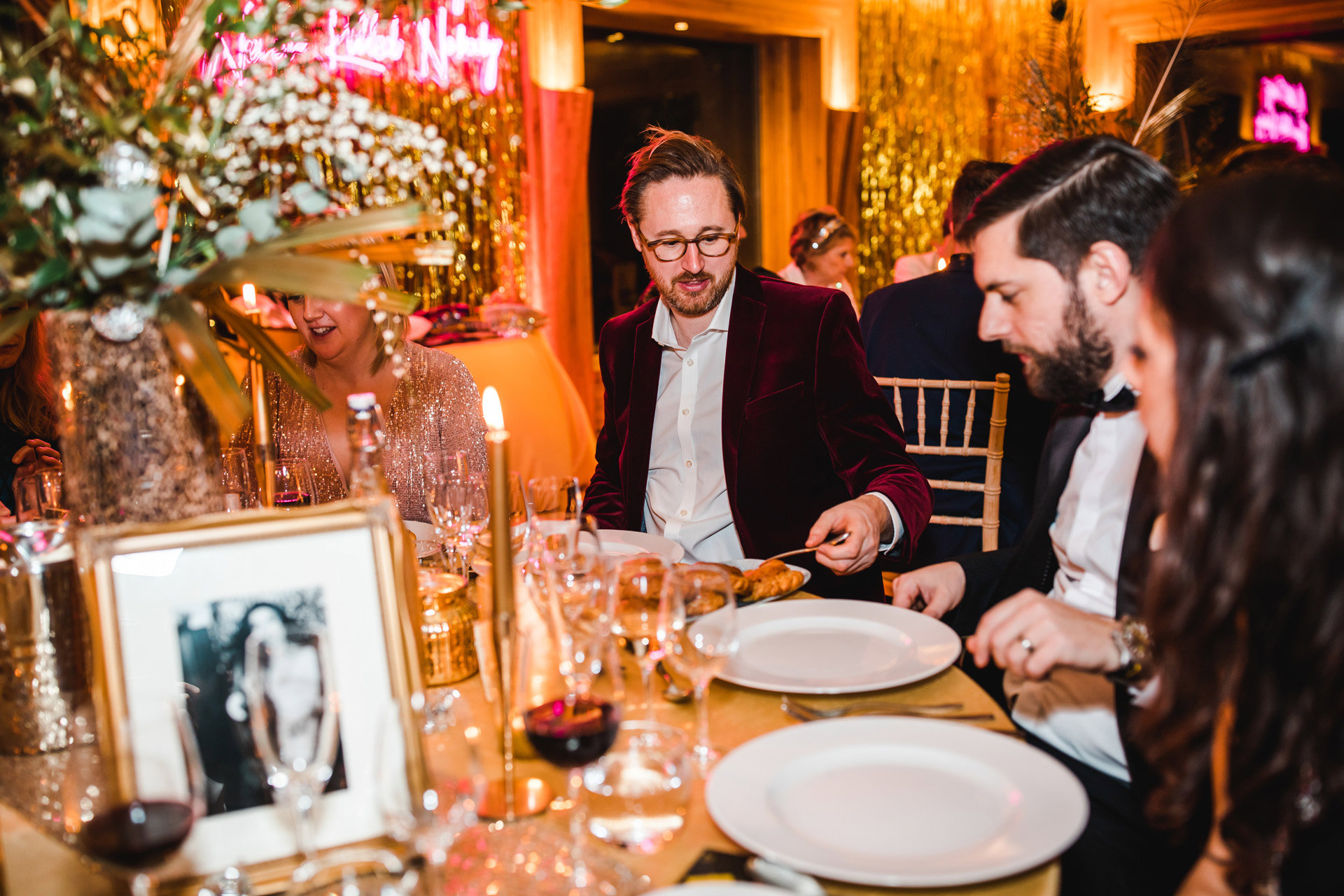 Gold Wedding Reception