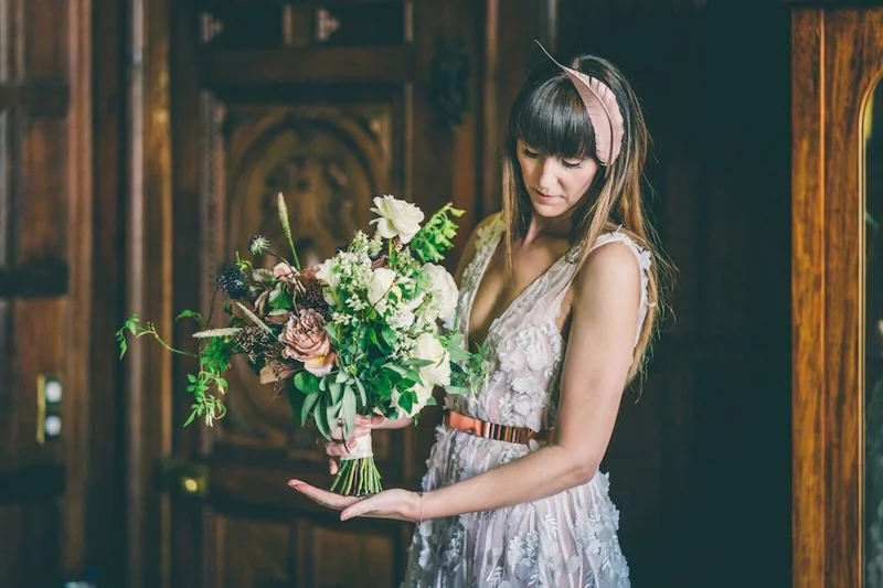 Two Tone Bouquet Bride Style
